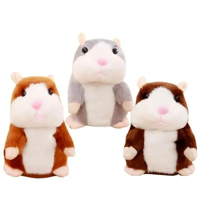 Talking Hamster Electronic Mouse Pet Sound Kids Plush Gift Children Mimicry Toy • $14.20