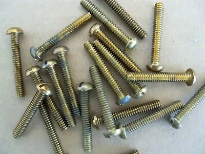 Brass Machine Screws - Slotted Round Head - #10-24 X 1-1/4  - Course Bolts • $7.99