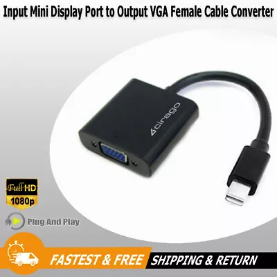 Cirago Mini Display Port DP To VGA Cable Converter Adapter For Laptop PC Monitor • $8.24