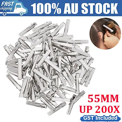 UP 200PCS DIY Hair Clips Blank Alligator Silver Metal Accessories Kids Women AU • $6.99