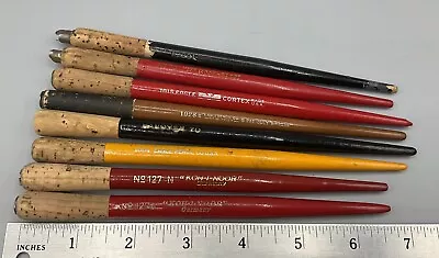 8 Vtg Dip Pens Fountain Cork Grip Koh-I-noor Eagle Pencil Co Hanover NO NIBS • $21.99