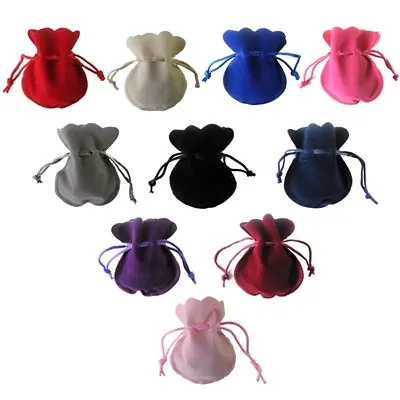 Oval Velvet Pouches Jewellery Bags Watches Drawstring Gift Wrapping Christmas  • £32.99