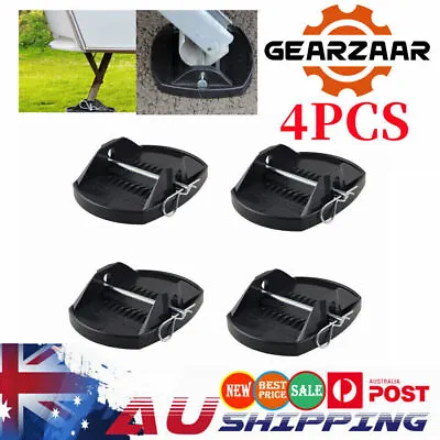 4x Caravan Jack Pads Corner Steady Set Camper Trailer Stabilizer Legs Big Dhzuwj • $24.69