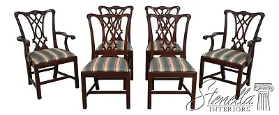 L61064EC: Set Of 6 HENKEL HARRIS Model 107 Mahogany Dining Room Chairs • $4295