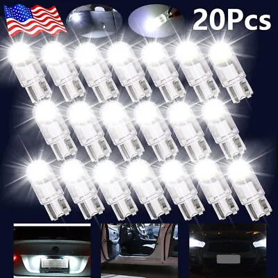 20pcs 194 LED Bulb T10 168 W5W Canbus White Dome License Side Marker Light 6000K • $5.99