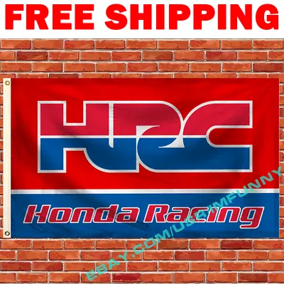 HRC Honda Racing Dirt Bike ATV Banner Flag 3x5 Ft Garage Wall Decor Sign Gift • $15.95