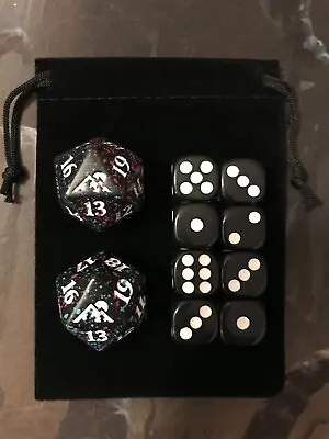 2 Mtg Kamigawa Oversized Spindown Dice And 8 D6 Dice Set W Bag • $15.99