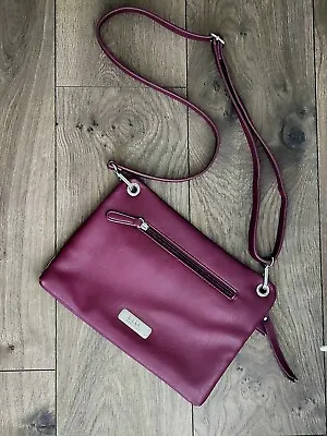 Nicole Miller Wine Berry Crossbody Purse/Shoulder Bag. NEW Without Tags. • $11.89