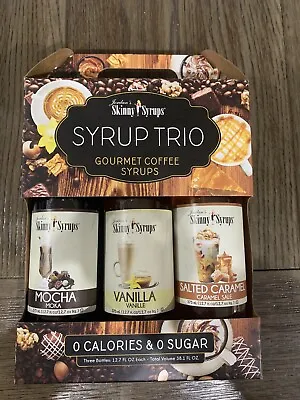 Jordan's Skinny Mixes Syrup Trio Contains 3 Bottles Vanilla Mocha Salted Caramel • $8