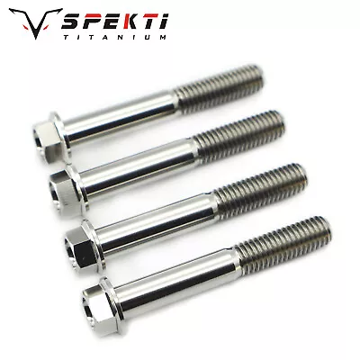 Spekti Titanium Hex Flange M10x1.25P 20 25 30 35 40 45 50mm Ti 6al4v Alloy Bolts • $16.70