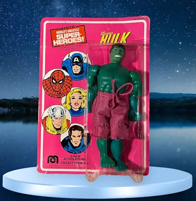 Vintage 1975 Unpunched Mego The Incredible Hulk On Rarest 1975A Card Box MOC MIB • $850