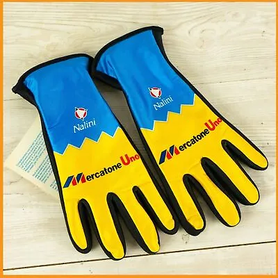 Mercatone Uno Team Bianchi Vintage Gloves Cycling Road Bike Winter Small S 90s • $66.78