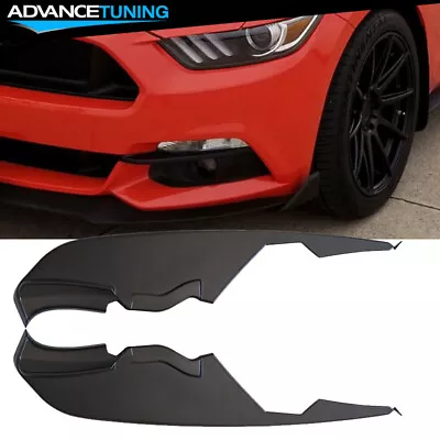 Fits 15-17 Ford Mustang MD Style Front Bumper Fog Light Eyebrow Cover Splitters • $32.99