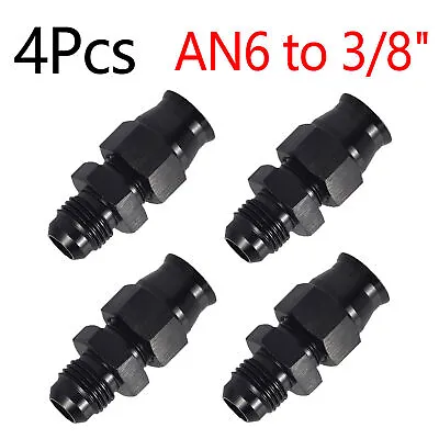 4PCS 6AN To 3/8  Tube Hardline Fuel Line Adapter Fitting Tubing Compression NEW • $11.29