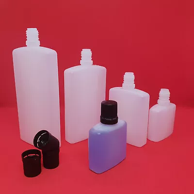 £5.99 • Buy Plastic HDPE Bottle With Caps POSTAL BOTTLE Large Letter Royal Mail 30/60/100ml