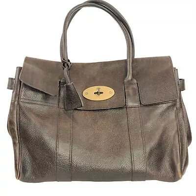 Mulberry Dark Brown Leather Satchel Bag • $250