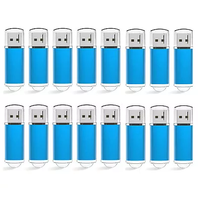 64GB 20Pack Blue Memory Stick Flash Drive Pen Thumb Storage Drive USB Stick • $112.99