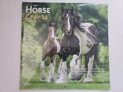 $14.99 • Buy Horse Lovers 2021 16-Month Wall Calendar Size 12  X12 + Brown Trout
