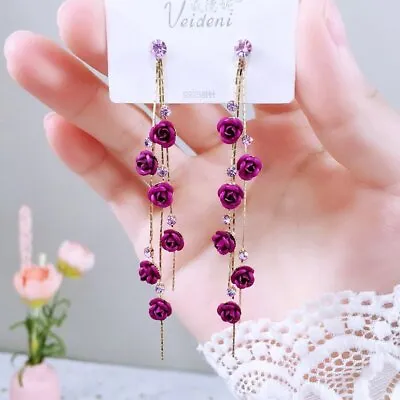 Fashion Cubic Zirconia Crystal Earrings Stud Drop Dangle Women Party Jewelry New • $2.18