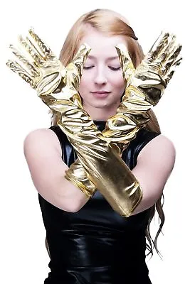 £3.47 • Buy Carnival Ladies' Gloves Long Burlesque Gold Futuresk Z073