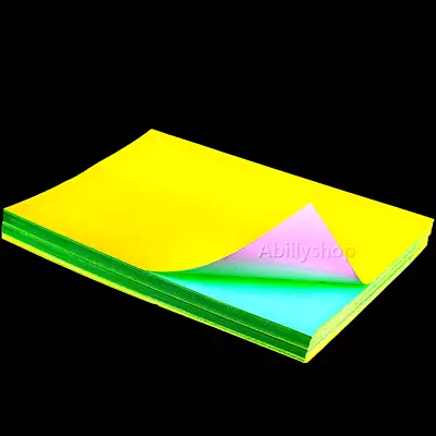 Yellow 8.26x11.69 A4 MATTE Label Self Adhesive Tag Sticker Paper Laser Jet Print • $5.82