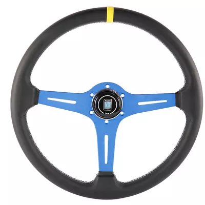 14.5inch/370mm NARDI Italy Leather Blue Thickened Spoke Sport Steering Wheel • $107.80