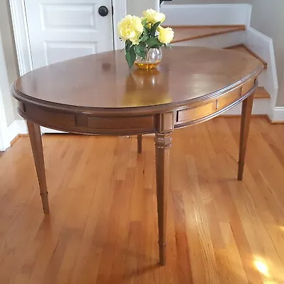 Vintage MCM Drexel Esperanto Dining Table Walnut Two Leaves Mediterranean Chic! • $725