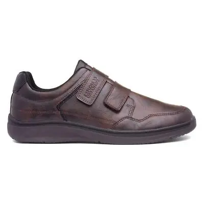 Comfy Steps Mens Shoes Brown Easy Fasten Casual Richard SIZE • £29.99