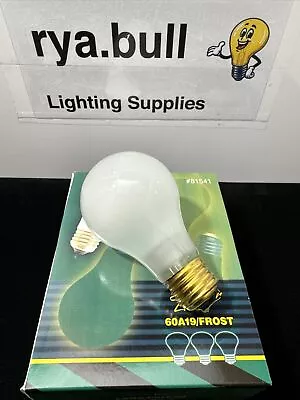 ⚡️4 LOT⚡️60A19/FR/RS -81541-60 Watt-A19-540 130 Volt-3000 Hours-E26 Medium-Frost • $19.99