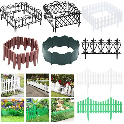 £14.95 • Buy 3-20pc Garden Lawn Palisade Edging Border Wall Flower Bed Fence Landscape Decor