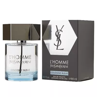 L'Homme Cologne Bleue By Yves Saint Laurent YSL 3.3 / 3.4 Oz EDT Cologne For Men • $74.99