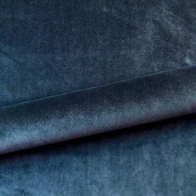 Navy Blue Nautical Solid Plush Velvet Upholstery Fabric 54  • $18.99