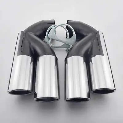 2.75  In Exhaust Tips Fit For Volkswagen Touareg W12 Style Clamp On Quad 3  Out • $229.97