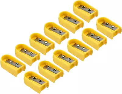 Pencil Sharpeners 12 Pack Plastic Manual Pencil Sharpener Bulk Single Hole Penc • $6.89