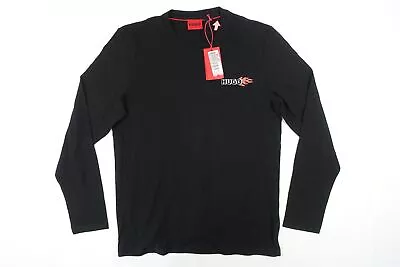 Hugo Boss Diralley Black Large Lightweight Tee Long Sleeve Sweater Mens Defect • $50.20