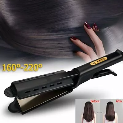 Professional Hair Straightener Flat Iron Ceramic Curler Hair Style Fast Heating • $12.79