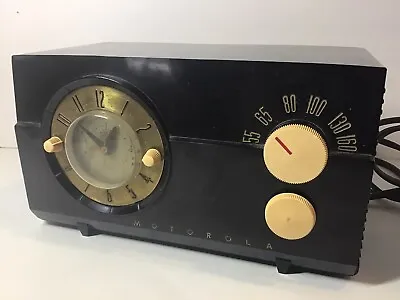 Motorola Vintage Clock Radio Model 55C Clock Works Radio Doesn’t  • $39