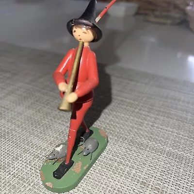 Erzgebirge Expertic Wooden Pied Piper Figurine Made In Germany GDR • $55