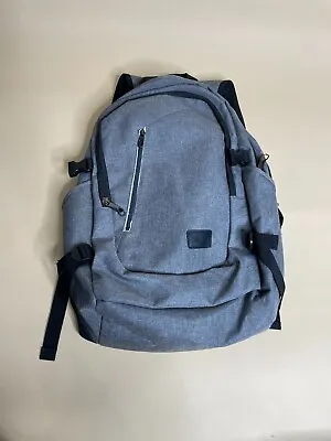 Grey Laptop USB Backpack 16  Laptop RFID Pocket Secure PIN Locker • £14