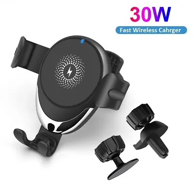 30W Wireless Car Charger Mount Gravity Holder For Apple IPhone 13 Samsung S22 • $20.87