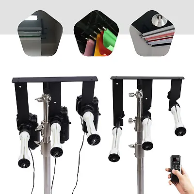 Motorized Electric 3-Roller Cloth Background Support System Wall Mount +Remote • $213