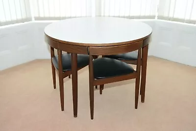 Danish Dining Table & Chairs 'Roundette' Hans Olsen For Frem Røjle Mid Century • £400
