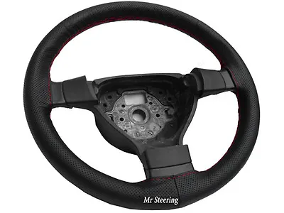 For Vauxhall Astra G Mk4 Black Perforated Leather Steering Wheel Cover Red Stitc • $35.19