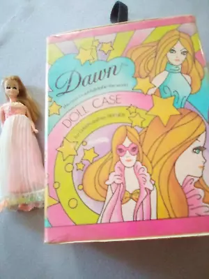 Vtg Topper Dawn Doll Case 1970 Made Usa For 6  Dolls & Doll With Dress • $19.77