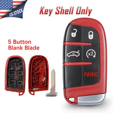 Red For Dodge Charger Challenger Jeep Chrysler Remote Key Fob Cover Shell Case • $9.85