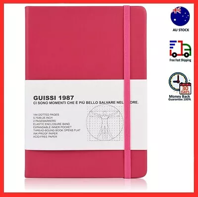 A5 Premium Classic Dotted Grid Bullet Notebook Journal Dot Hard Cover 100gsm AU • $25.24