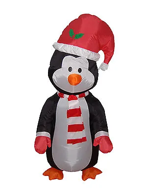 4' Christmas Lighted Inflatable Air Blown Blowup Yard Garden Decoration Penguin • $29.99