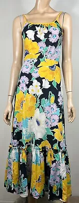 Vintage Ninette Melbourne Floral Maxi Dress - Size 10 • $40