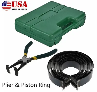 Motorcycle Piston Ring Compressor Cylinder Installer Tool Kit With Plier&14 Band • $37.21