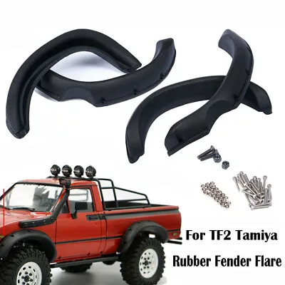 1/10 RC RC 4WD TF2 Tamiya Hilux Trail Finder Fender Flare Rubber 4Pcs Guards • £12.17